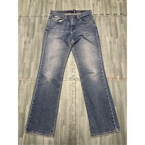Calvin Klein Jeans Womens Sz 6 Blue Bootcut 5 Pocket Denim Logo Pants